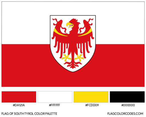 South Tyrol Flag Color Palette