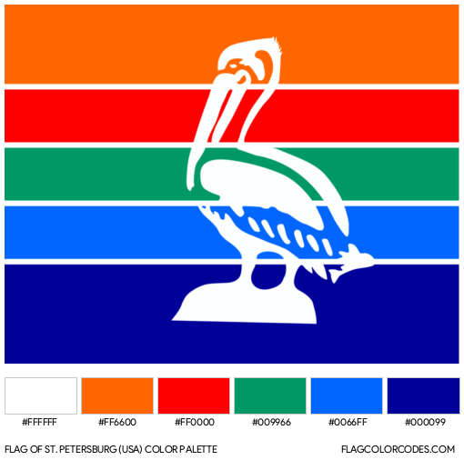St. Petersburg (USA) Flag Color Palette