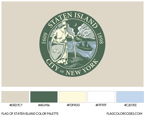 Staten Island Flag Color Palette