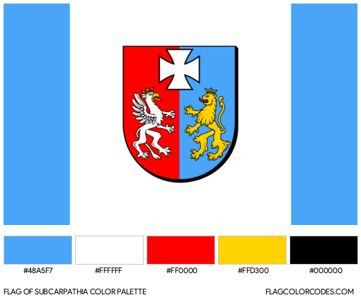 Subcarpathia Flag Color Palette
