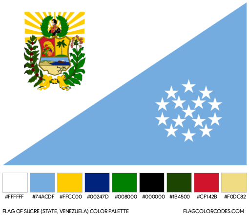 Sucre (State, Venezuela) Flag Color Palette