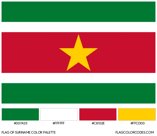 Suriname Flag Color Palette