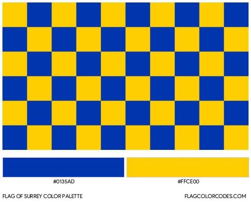 Surrey Flag Color Palette