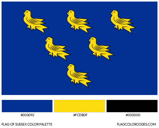 Sussex Flag Color Palette