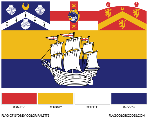 Sydney Flag Color Palette