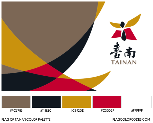Tainan Flag Color Palette