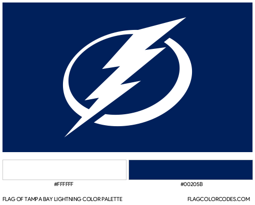 Tampa Bay Lightning Flag Color Palette