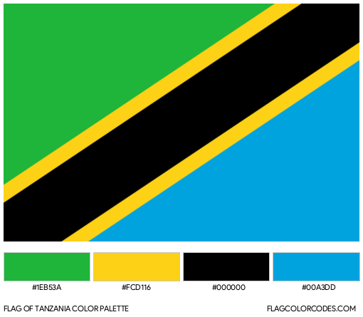 Tanzania Flag Color Palette