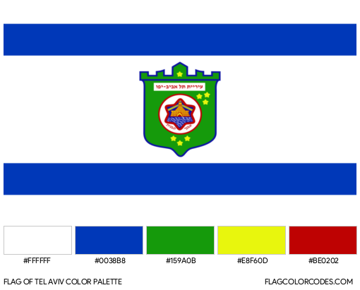 Tel Aviv Flag Color Palette