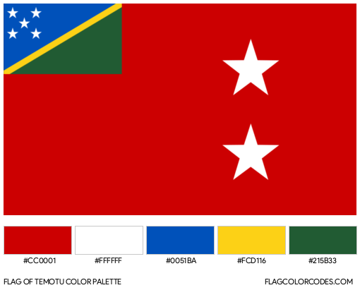 Temotu Flag Color Palette