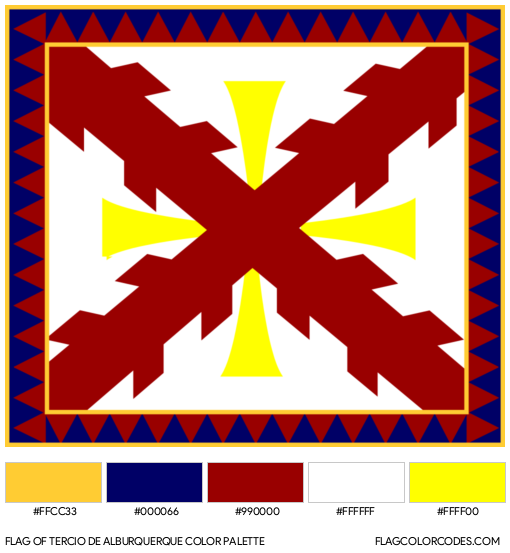 Tercio de Alburquerque Flag Color Palette