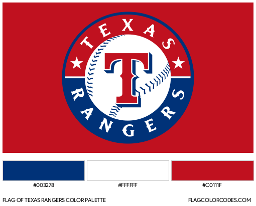 Texas Rangers Flag Color Palette