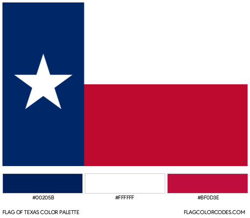 Texas Flag Color Palette