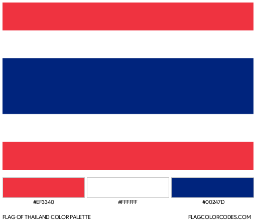 Thailand Flag Color Palette