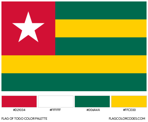 Togo Flag Color Palette