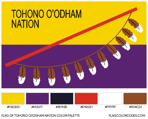 Tohono Oʼodham Nation Flag Color Palette