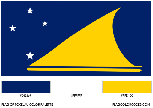 Tokelau Flag Color Palette