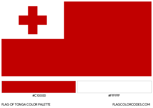 Tonga Flag Color Palette