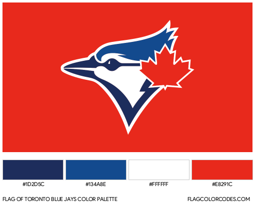 Toronto Blue Jays Flag Color Palette