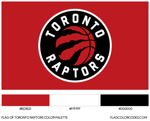 Toronto Raptors Flag Color Palette