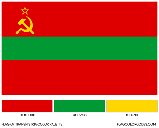 Transnistria Flag Color Palette