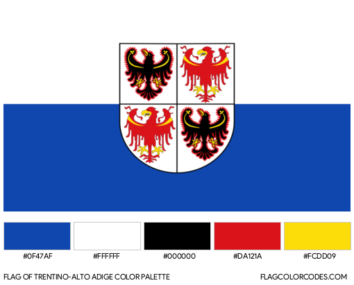 Trentino-Alto Adige Flag Color Palette