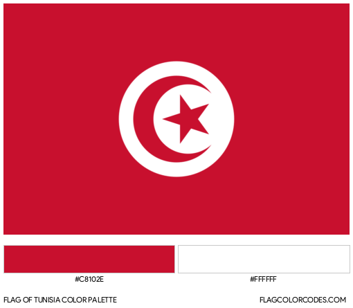 Tunisia Flag Color Palette