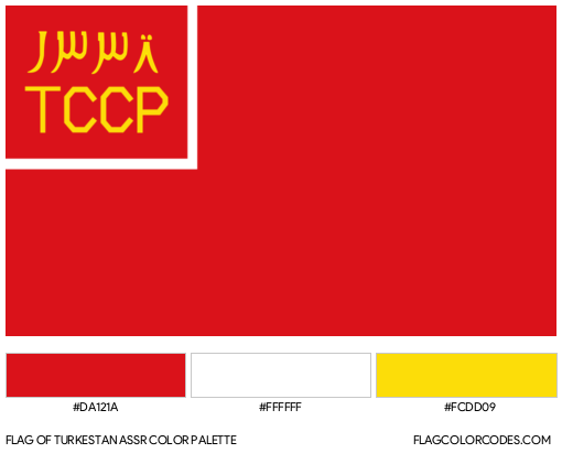 Turkestan ASSR Flag Color Palette