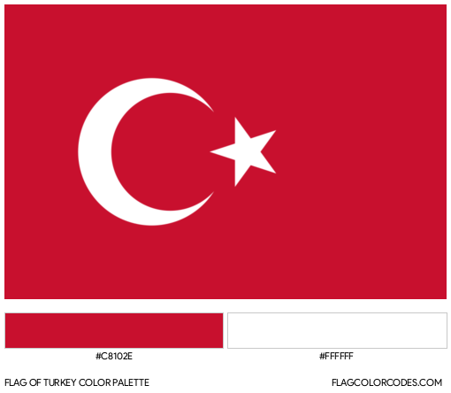 Turkey Flag Color Palette
