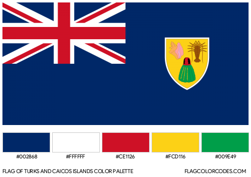 Turks and Caicos Islands Flag Color Palette