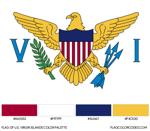 U.S. Virgin Islands Flag Color Palette