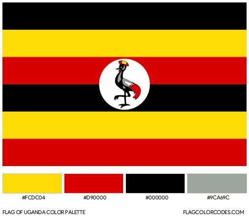 Uganda Flag Color Palette
