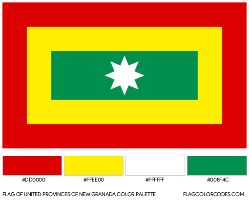 United Provinces of New Granada Flag Color Palette