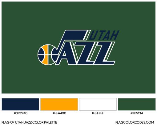 Utah Jazz Flag Color Palette