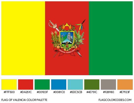 Valencia Flag Color Palette