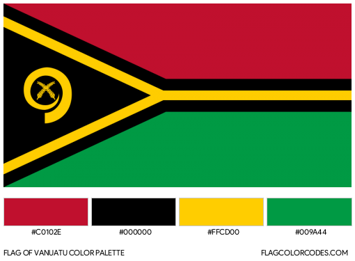 Vanuatu Flag Color Palette