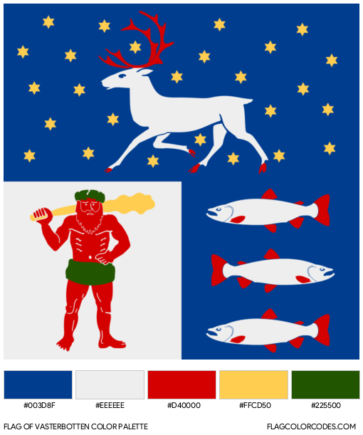 Vasterbotten Flag Color Palette