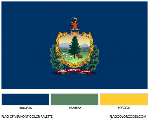 Vermont Flag Color Palette