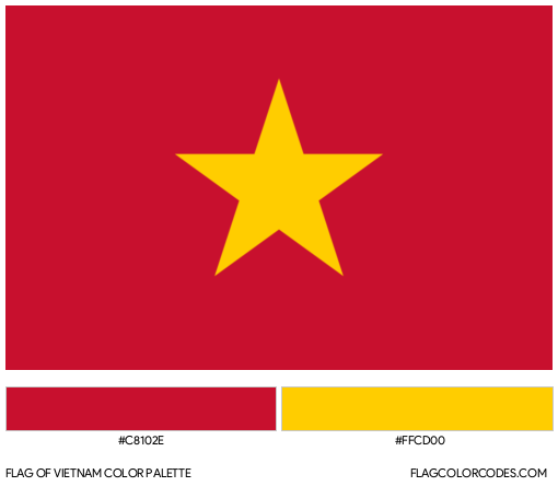 Vietnam Flag Color Palette