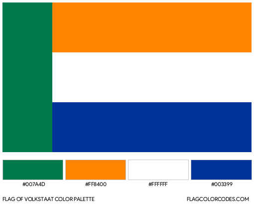 Volkstaat Flag Color Palette