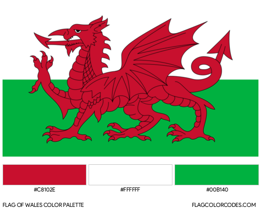 Wales Flag Color Palette