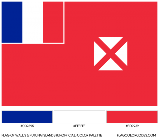 Wallis & Futuna Islands (Unofficial) Flag Color Palette