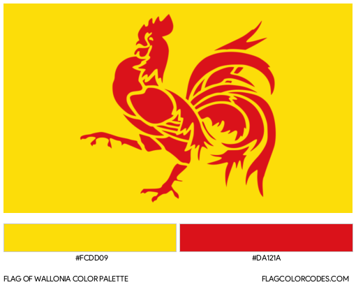 Wallonia Flag Color Palette