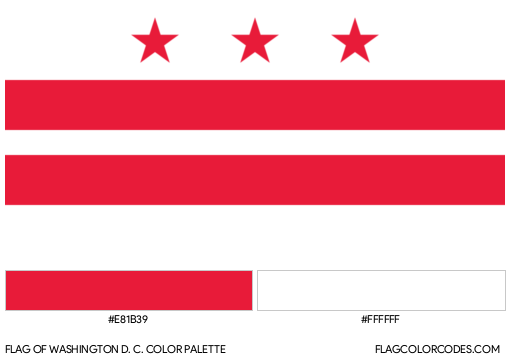 Washington D. C. Flag Color Palette
