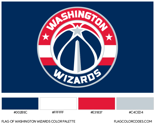 Washington Wizards Flag Color Palette