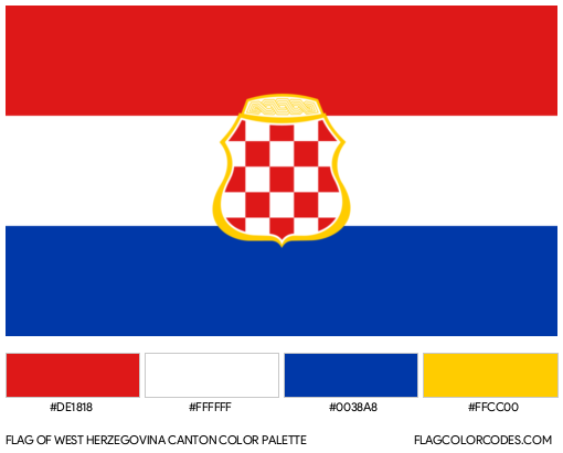 West Herzegovina Canton Flag Color Palette