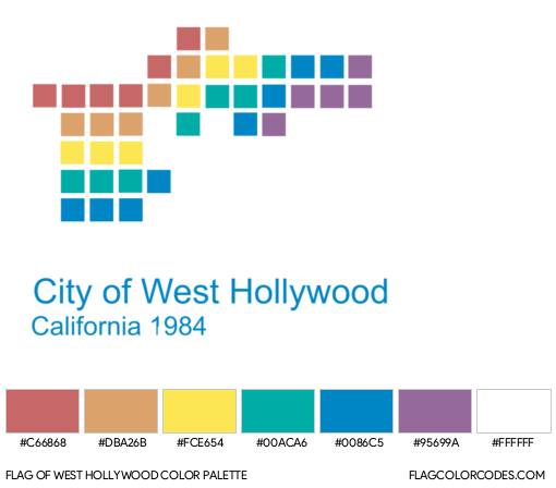 West Hollywood Flag Color Palette