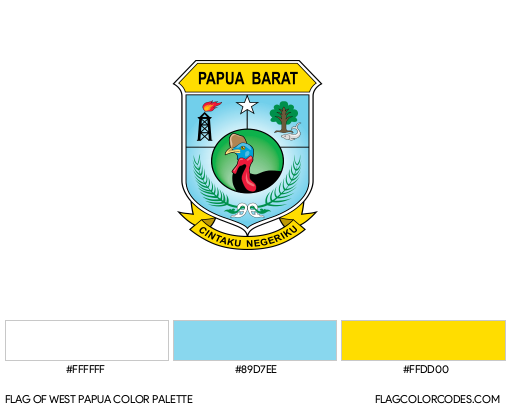 West Papua Flag Color Palette