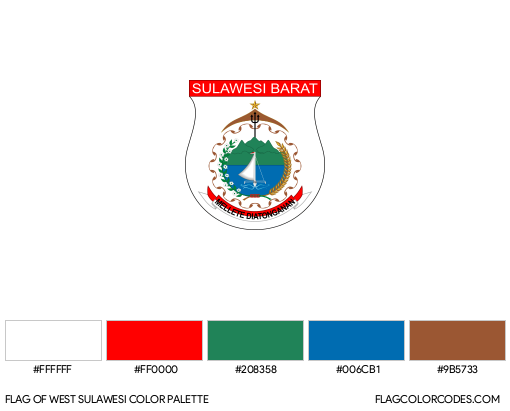 West Sulawesi Flag Color Palette