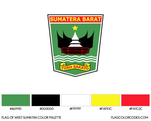 West Sumatra Flag Color Palette
